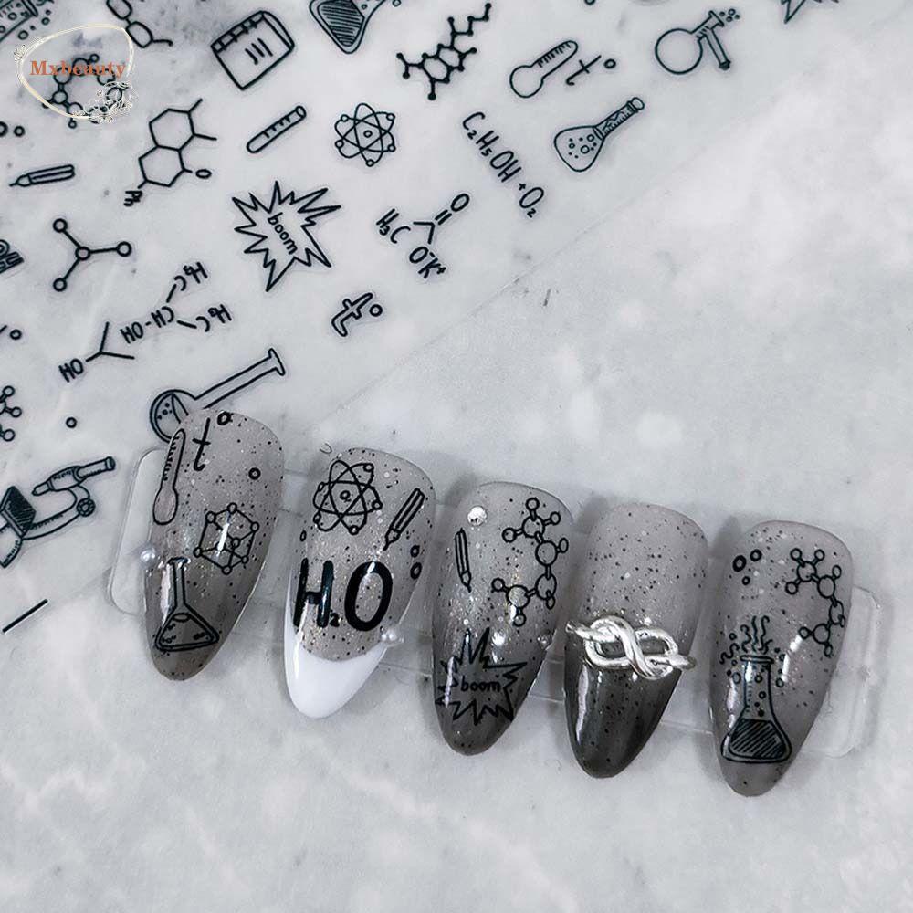 Mxbeauty Kartun Stiker Kuku Perekat Diri Manikur Aksesoris Alice Wonderland Tulang Beruang Nail Stickers