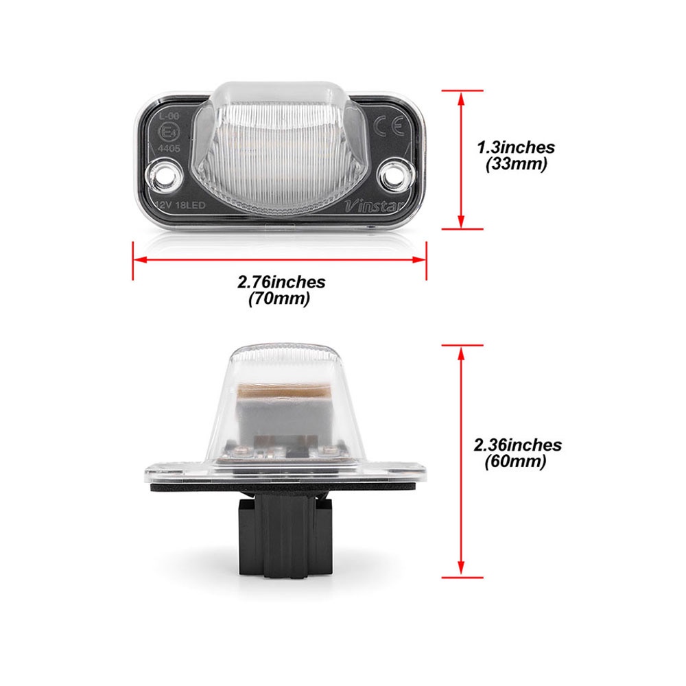 2pcs Untuk VW T4 Transporter Campmob Passat Caddy Jetta Touran Transporter Putih LED Plat Lampu Plat Nomor Lampu