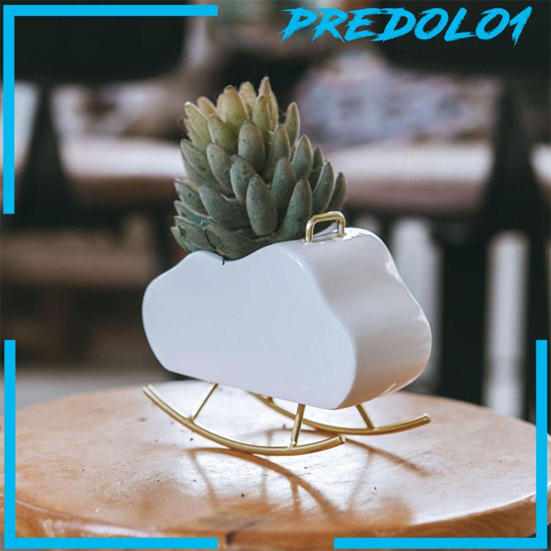 [Predolo1] Ornamen Pot Tanaman Sukulen Nordic Pot Bunga Keramik Untuk Desktop