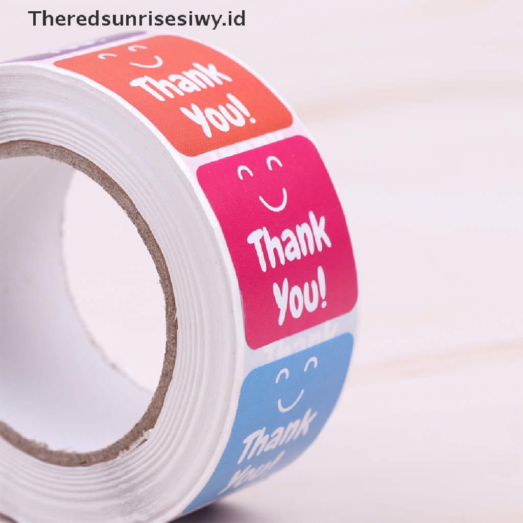 # Kado Mom &amp; PAPA DIY # 500pcs/roll Stiker Thank You Stiker Terima Kasih Lables Untuk Kemasan Baking~