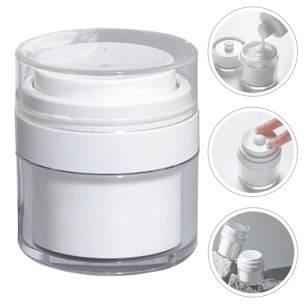 [HOT Sale] Alat Make Up Kosmetik Tipe Tekan Travel Anti Bocor Kosong Portable Isi Ulang Krim Gels Cream Botol Dengan Tutup 15/30 /50ml Lotion Dispenser Airless Pump Jar