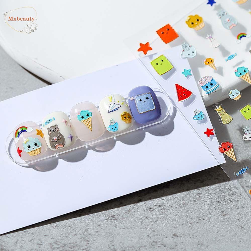 Mxbeauty Stiker Kuku Motif Kartun Melody Untuk Dekorasi Nail Art DIY