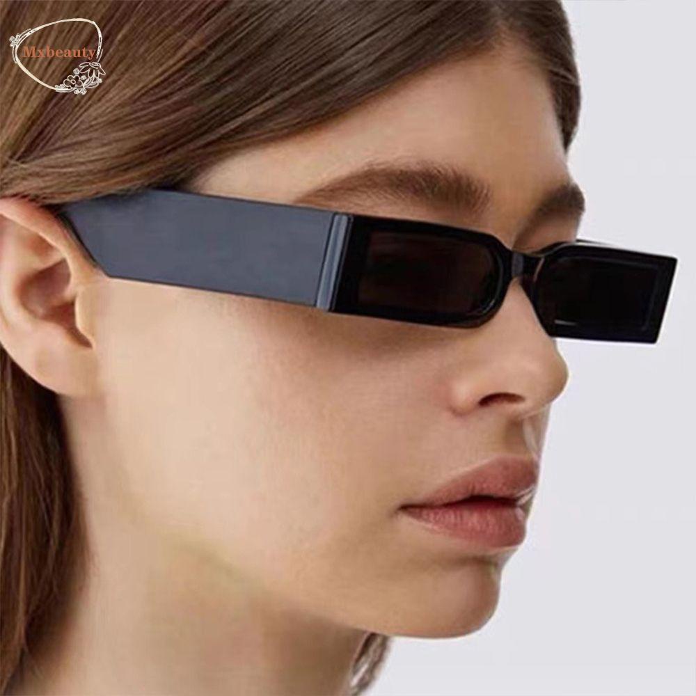 Mxbeauty Kacamata Cyberpunk Fashion Tahan Lama Pelindung Matahari Bingkai Sempit Gaya Hip Hop Wanita Sunglasses