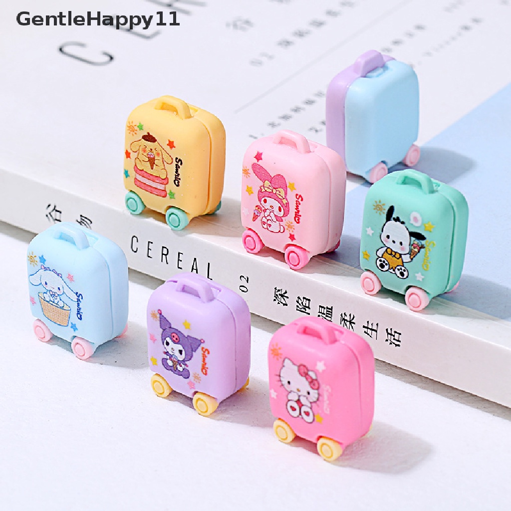 Gentlehappy 1PC Dekorasi Rumah Boneka model Koper Kartun Dua Sisi Tiga Dimensi id