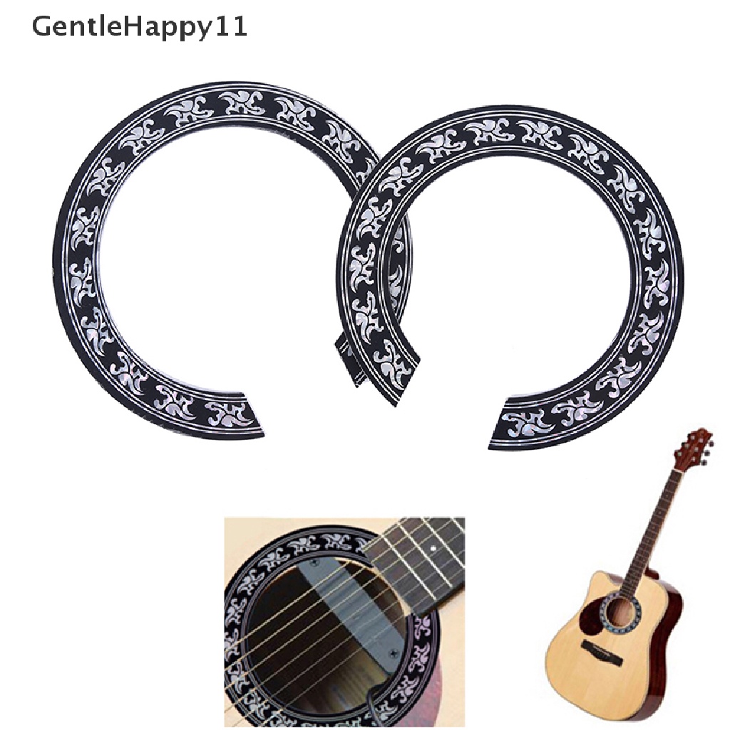 Gentlehappy Ukuran 104mm 94mm inch PVC Keras Lingkaran Gitar Lubang Suara Roset Inlay id