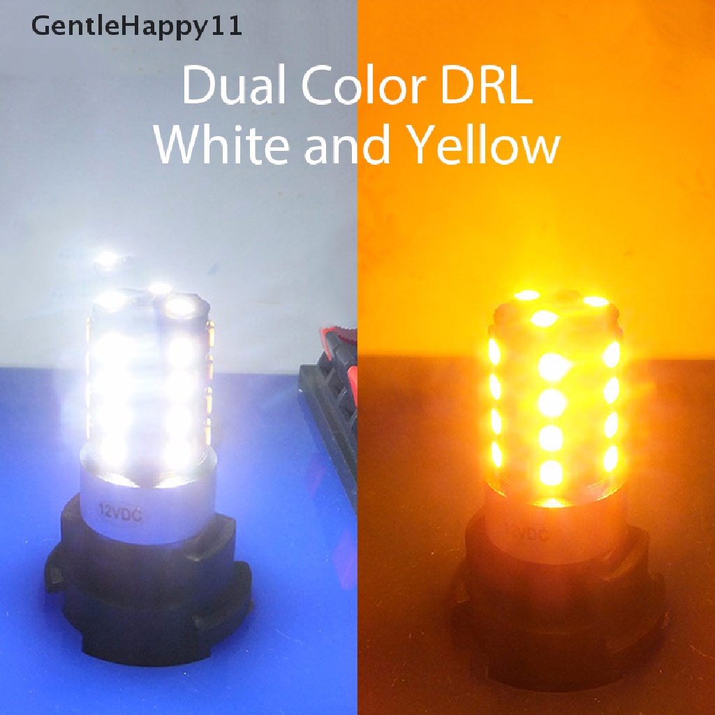 Gentlehappy Lampu Sein Mobil Motor LED Dual Mode T10 Signal/Lampu Taman Warna Amber-Putih id