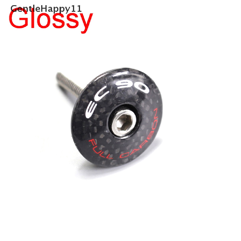 Gentlehappy High-quality EC90 Carbon Fiber Stem Headset Top Cap Cover Tempelan id Sepeda