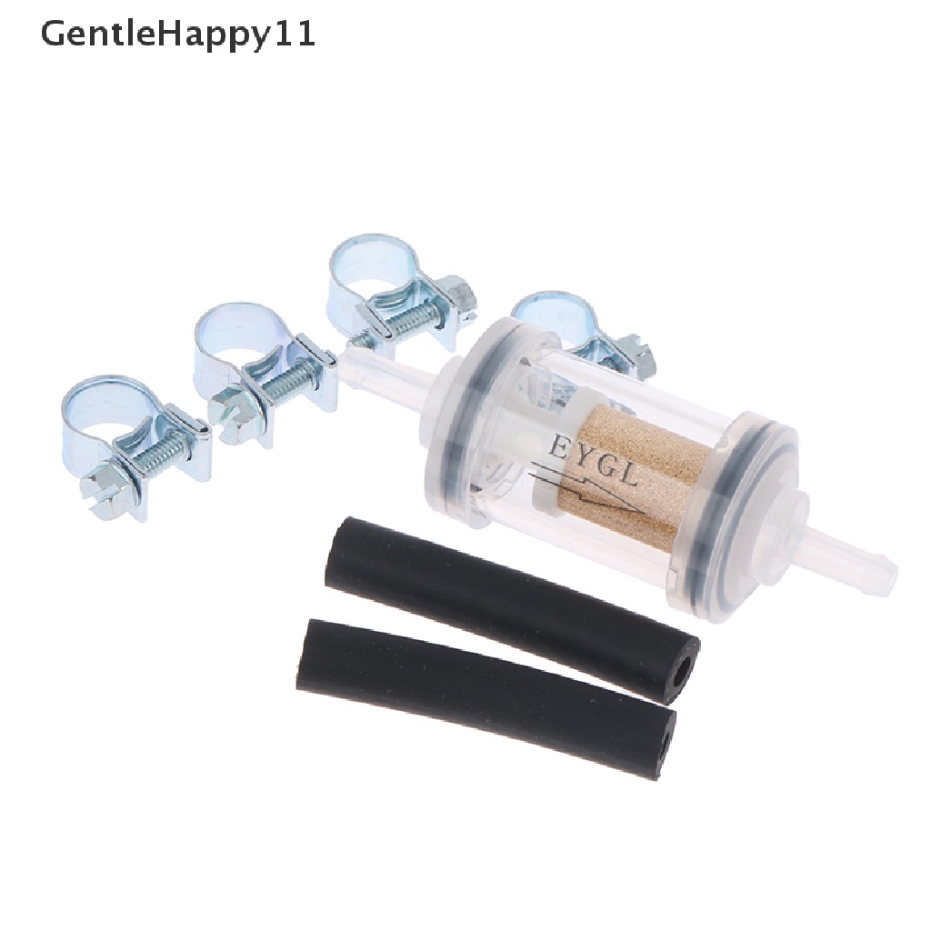 Gentlehappy 7pcs/Set Filter Bahan Bakar Solar Transparan Bongkar Pasang+Selang Bakar+Klip id