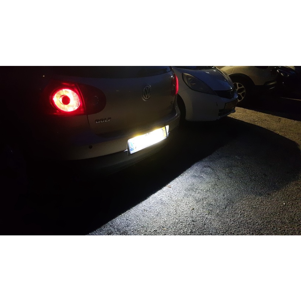 2pcs Lampu Plat Nomor Plat LED Putih Kecerahan Tinggi Untuk VW Golf4 Golf5 Lupo Polo Passat