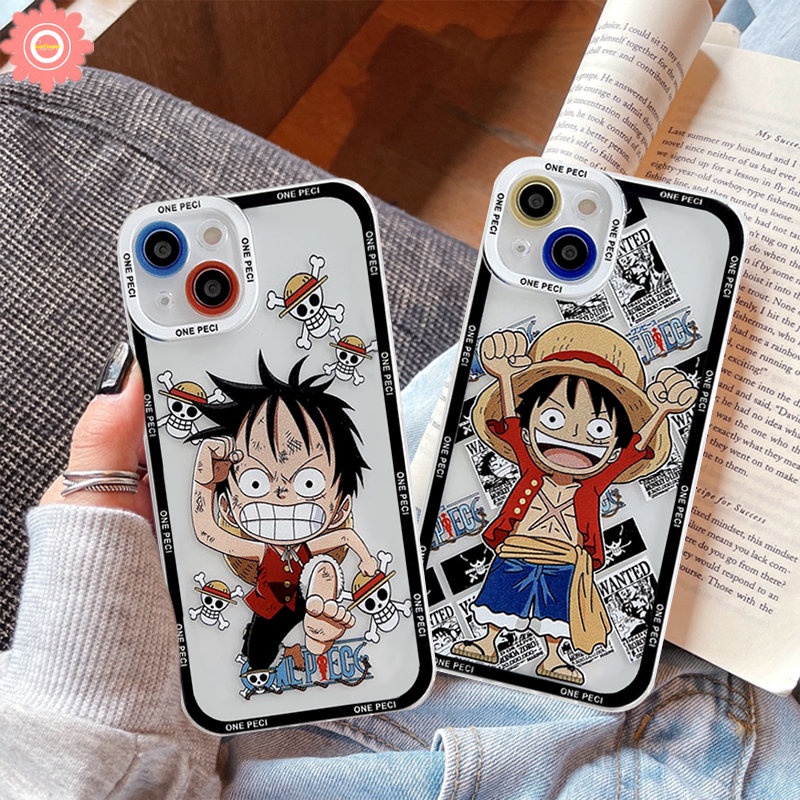 Case Untuk Infinix Hot11 9 10 12 11s Main 12pro Hot 8 11s 10s Nfc 10 Lite 12i 20 20s Smart 6 4 5plus Note 10 11 12 Pro 12 2023 Transparan Kartun Anime One Piece Luffy Lembut Sarung