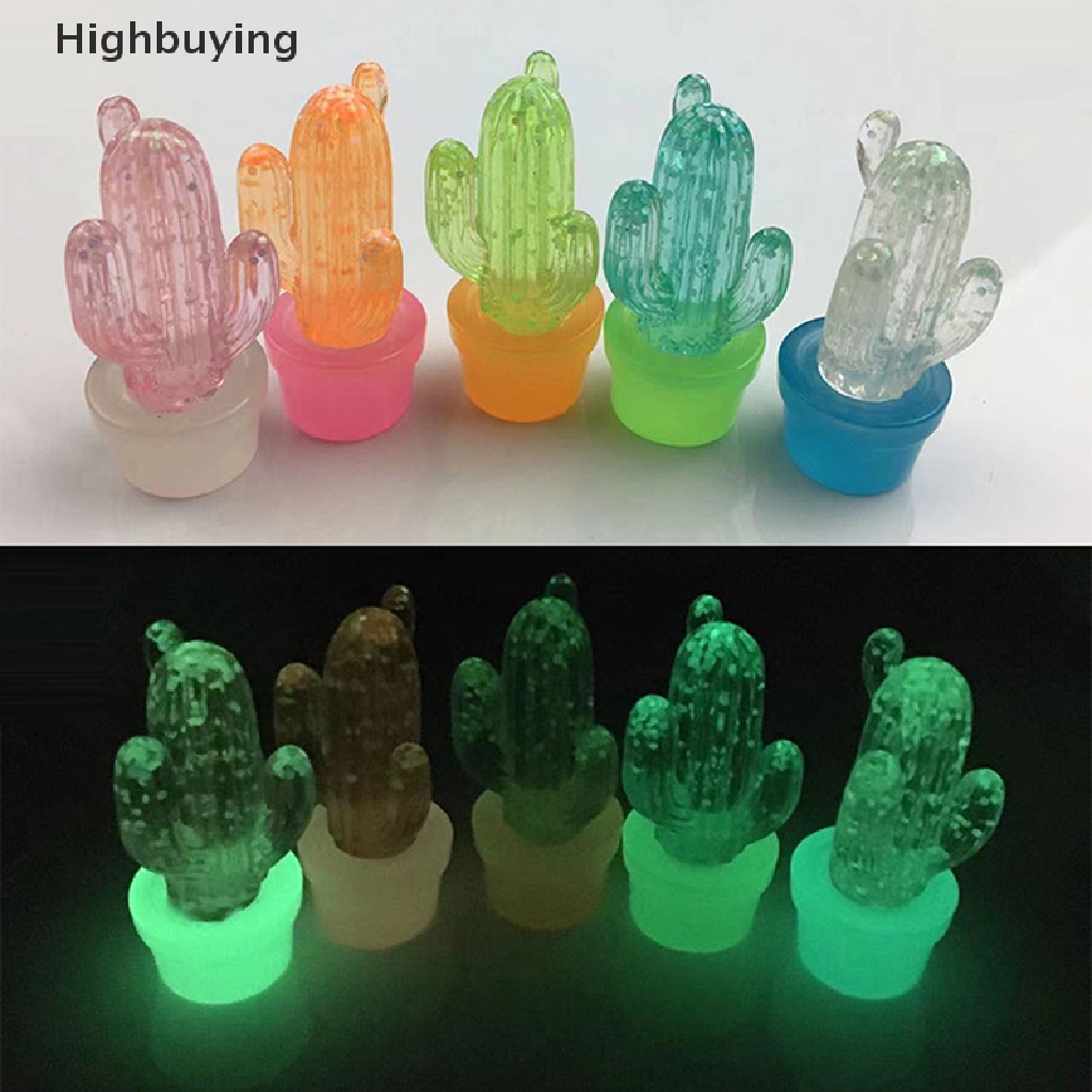 Hbid 2pcs Hiasan Aksesoris Resin Kaktus Fluorescence DIY Untuk Perhiasan Bahan Crafg Ch Supply Seni Dekorasi Glory