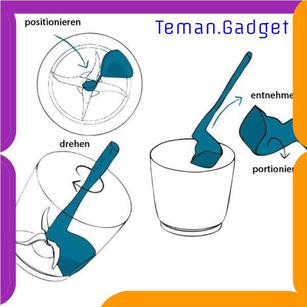 TG - DPR JiaJu Spatula Putar Rotating Spatula Thermomix Food Processor - STS1446