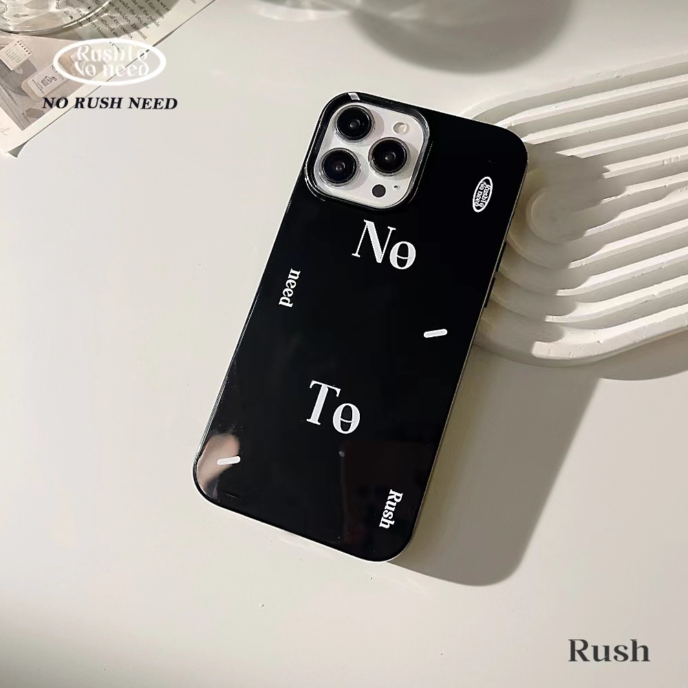 Cocok Untuk Iphone14 Pro Max Casing Ponsel iPhone Hitam Glossy TPU Soft Phone Case Kamera Perlindungan Tahan Guncangan Gaya Sederhana Kompatibel Dengan iPhone 13 13pro 13prm iPhone 11 7Plus 8Plus Xr XS 12 Pro Max Casing Ponsel