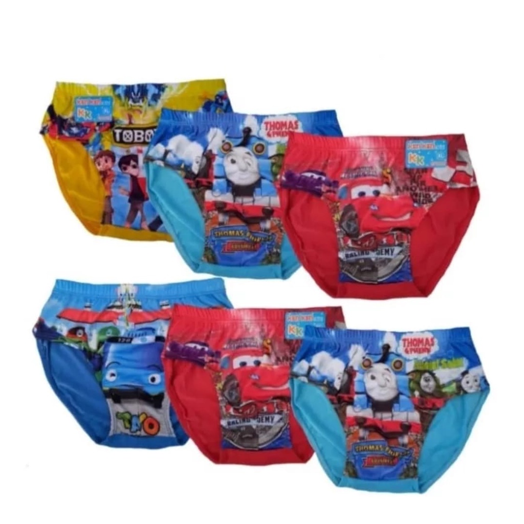 MURAH... 6 PCS CELANA DALAM ANAK LAKI-LAKI KARAKTER MOTIF DEPAN/CN ANAK COWOK KARAKTER TERMURAH