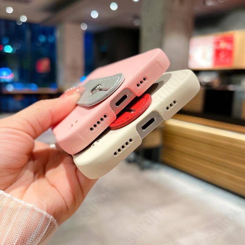 IPHONE Tali Pergelangan Tangan Kulit Mewah Case Telepon Tanpa Bingkai Untuk Iphone14 13 12 Pro MAX Plus Lensa Shockproof Dilindungi Stand Cover Untuk Iphone11