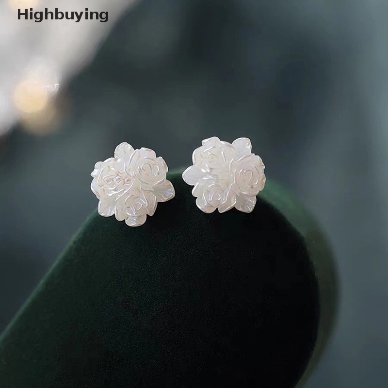 Hbid 1pasang Anting Tusuk Bunga Sterling Silver925 Untuk Wanita Pengantin Wanita fashion Perhiasan Anti Alergi Glory