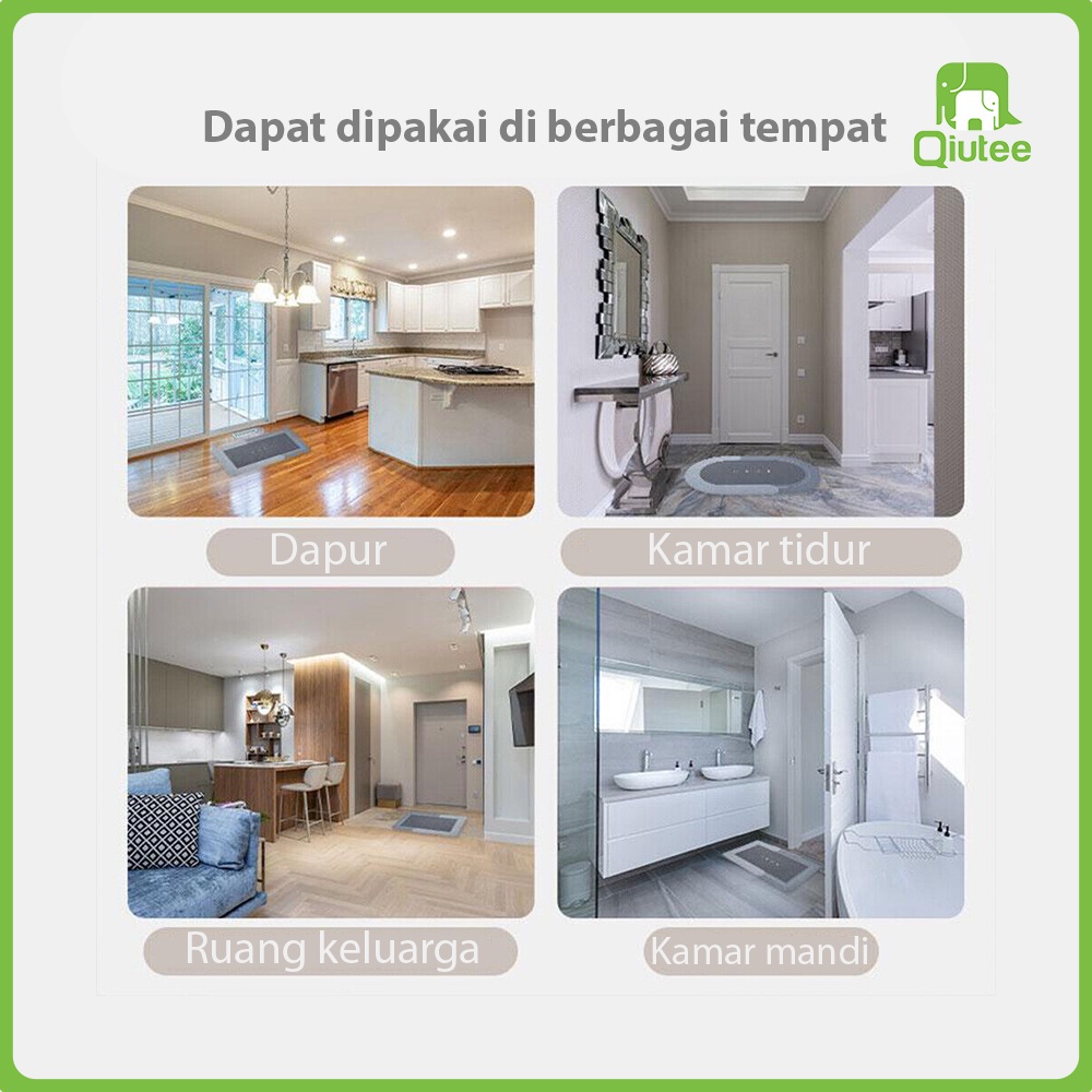 [𝐓𝐄𝐑𝐁𝐀𝐑𝐔 𝐁𝐈𝐒𝐀 𝐂𝐎𝐃] Keset Kaki /Menyerap Air Anti Slip / Anti Bau / Anti Bakteri / Keset Diatomite Bundar / Keset Kamar Mandi