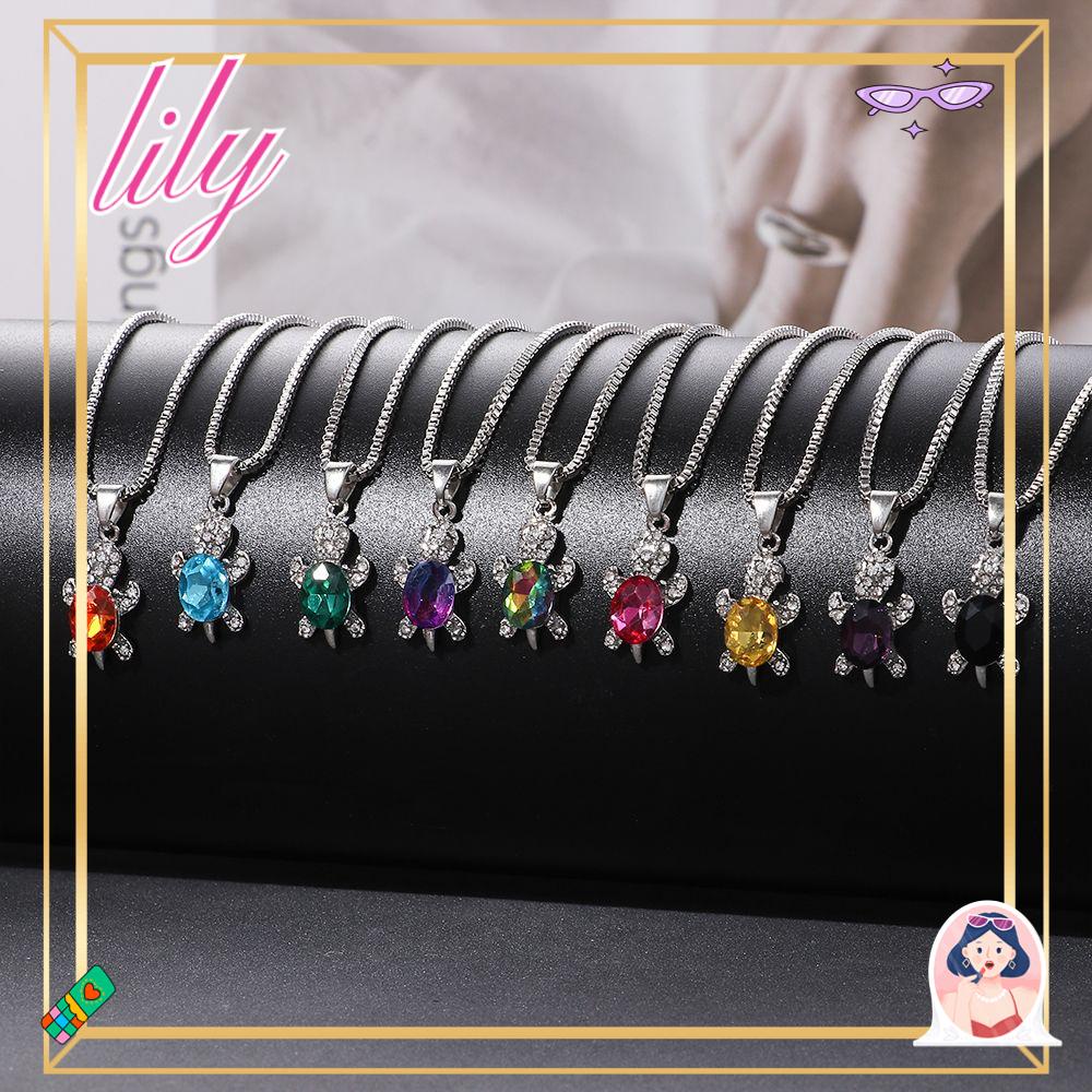 Lily Kalung Anting Set Hadiah Wanita Pesona Fashion Set Perhiasan Alloy