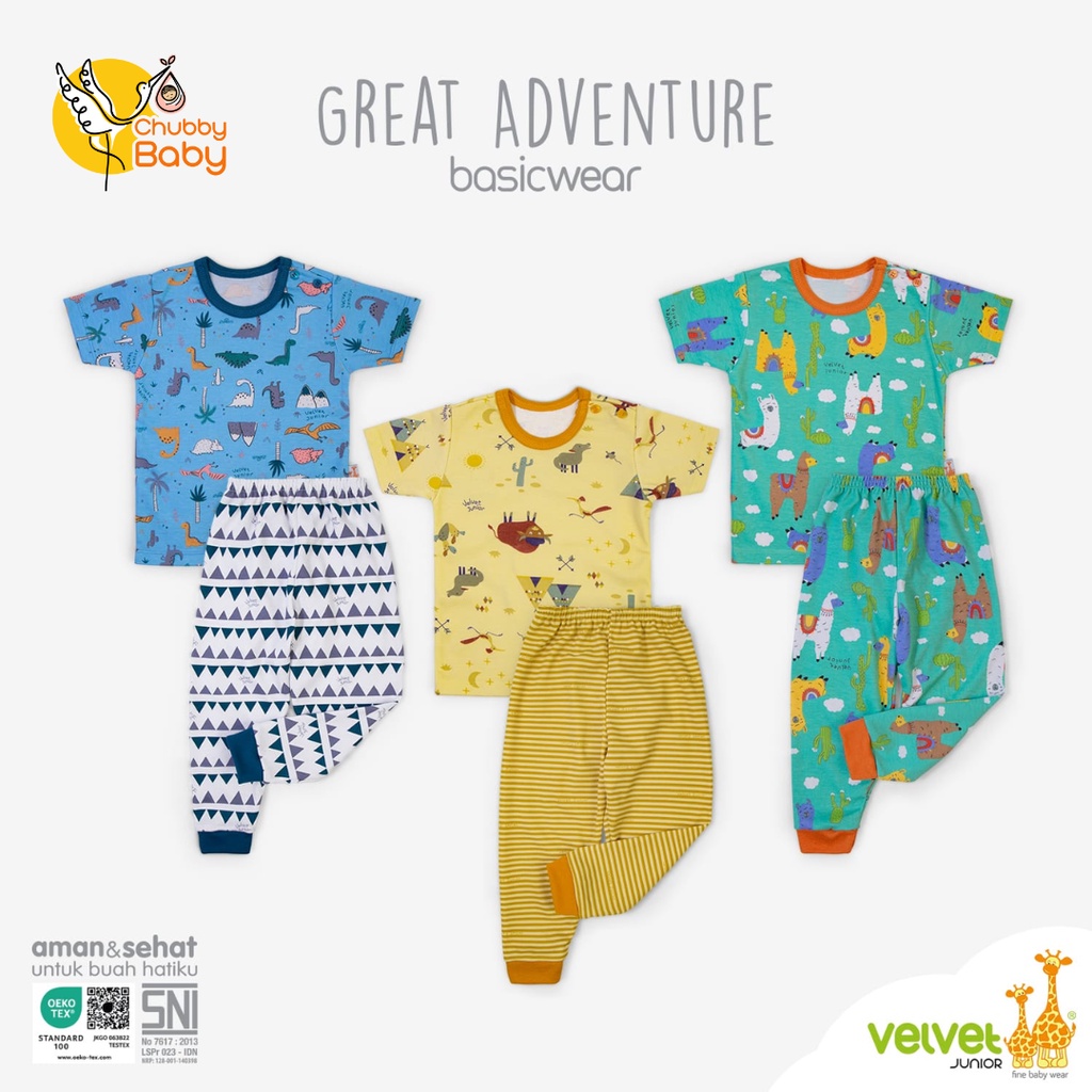 Velvet Junior 3Stel CPR Baju Pendek + Celana Panjang | Great Adventure