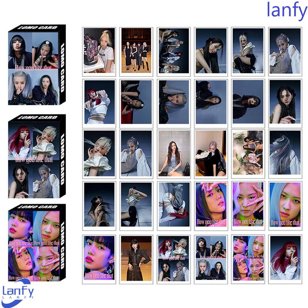 Lanfy Blackpink Kartu Pos Pesan 30PCS/Box Khusus LISA Main Song Photo Card Grup Cewek Korea Koleksi Fans Bagaimana Anda Suka Itu Blackpink