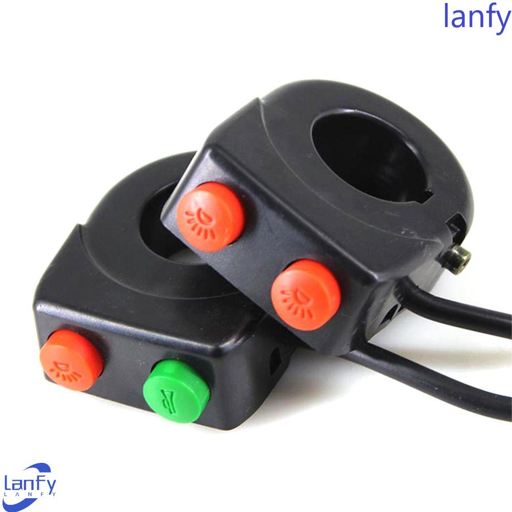 Lanfy Saklar Motor Universal ATV Sepeda Suku Cadang Motor Headlamp Saklar Lampu Motor Modifikasi Aksesoris Motor Tombol Kombinasi