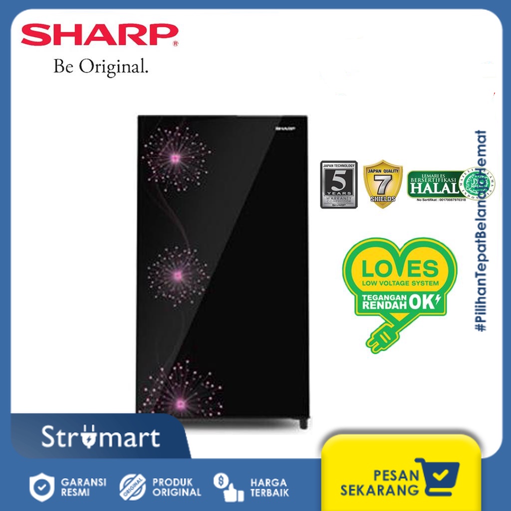 SHARP KULKAS 1 PINTU SJX 167MGDP  SJX-167MGDP / 167MG / 167 MG