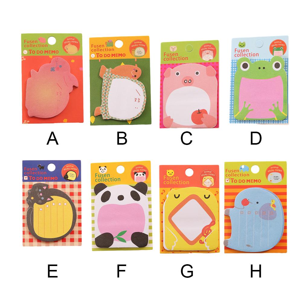 barang lucu Cute Animal Sticky Notes Kawaii Note Siswa Alat Tulis Kantor Sekolah Bookmark Memo Pads Pesan Stiker Murid