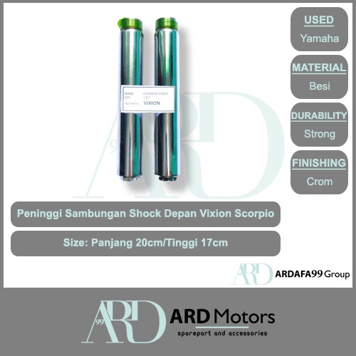 Peninggi Sambungan Shock Sock Skok Depan Vixion Scorpio Panjang 20cm/Tinggi 17cm