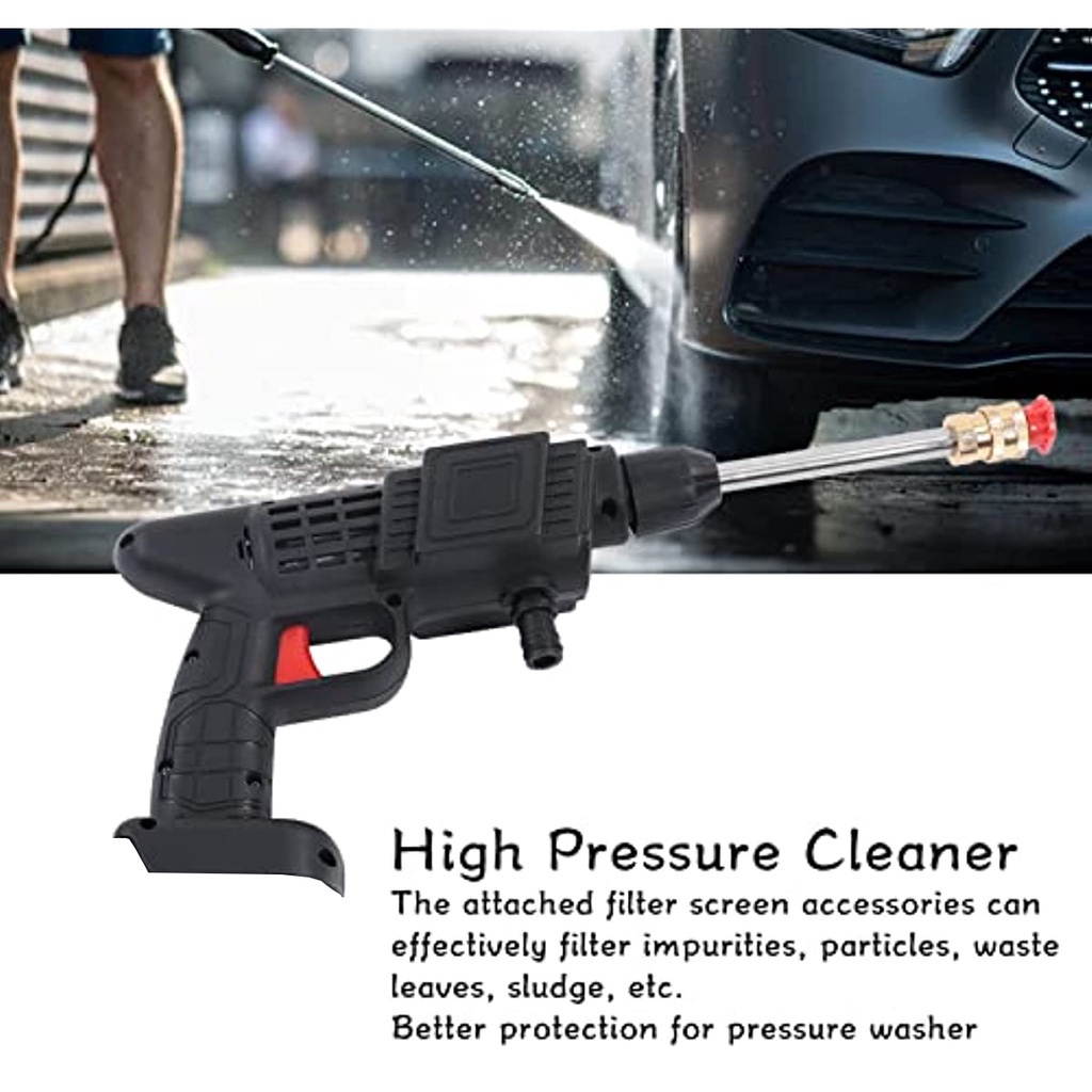 Terbaik Medan HANAKUMA Alat Cuci Mobil Motor Cordless Doorsmeer AC SERBAGUNA Tanpa Kabel Pompa Steam High Pressure Jet Cleaner 120 Bar 21 V Tekanan Air Kuat Jarak 10 m Efisiensi Tinggi 18 Pompa Plunger Baterai Lithium (Car Washer Gun Jet Cleaner)