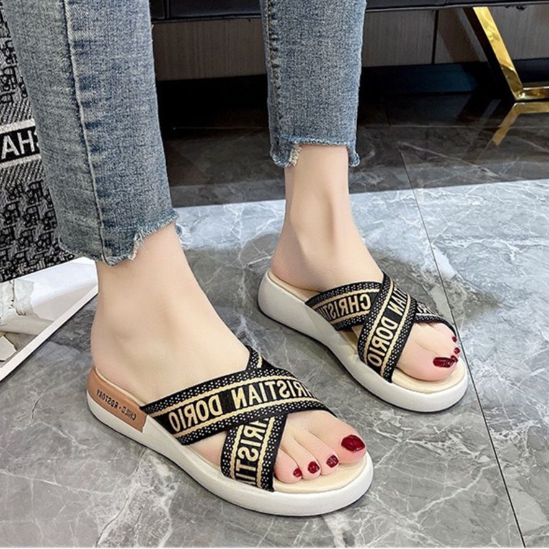 [✅BISA COD] 20456 Sandal Wanita Import CDS Flip Flops VIRAL 2021 2022