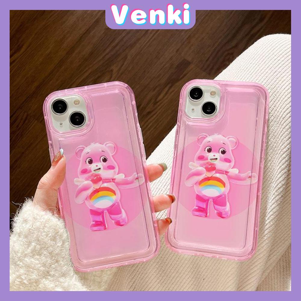 VENKI - For iPhone 11 iPhone Case Clear Case TPU Soft Case Airbag Shockproof Cute Cute Cartoon Bear Compatible with iPhone 14 13 Pro Max iPhone 12 Pro Max 11 7Plus 6Plus XR xs max