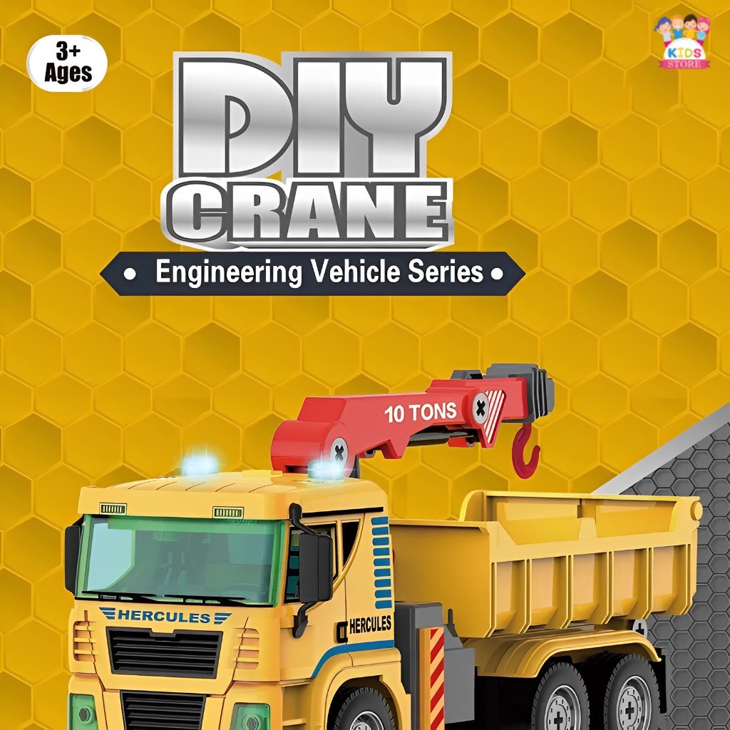 Diy Crane 104pcs Lebih | Mainan Anak Laki Laki Mobil Mobilan Truk Crane Konstruksi Besar Terbaru 2023