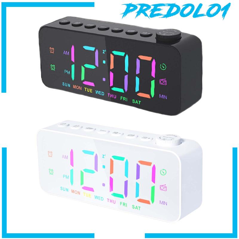 [Predolo1] Jam Weker Digital Snooze Alarm Clock Untuk Rumah Kantor Deep Sleepers