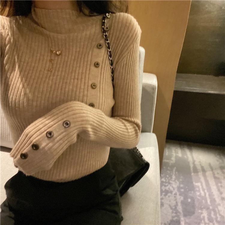 TELLY ➡️ BJ-040 Turtleneck Knit Long Sleeve Korean Style Import Premium New Release | Atasan Turtleneck Rajut Korean Style