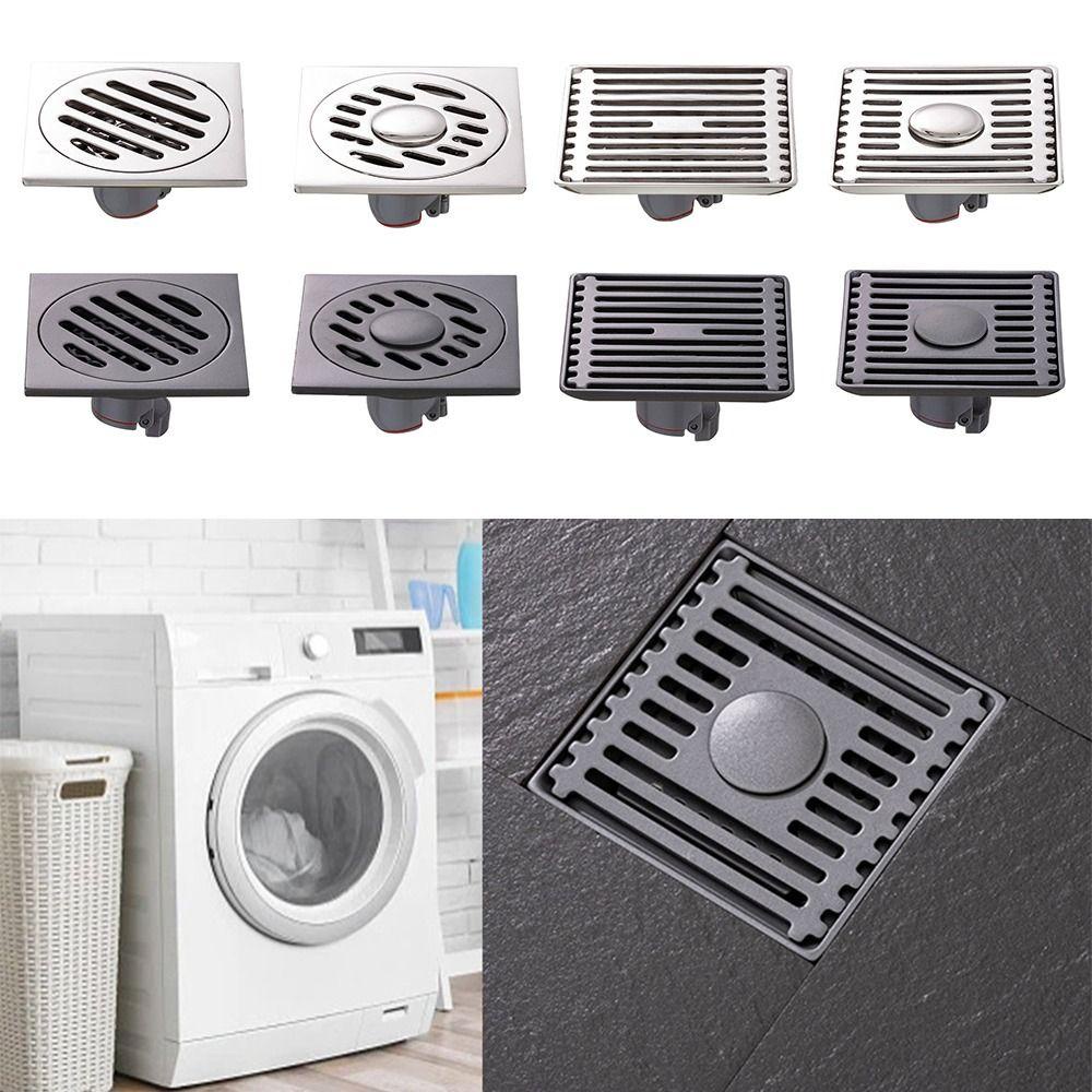 Populer Shower Floor Drain Stainless steel Pencegah Arus Balik Sikat Saringan Rambut Limbah Floor Drain