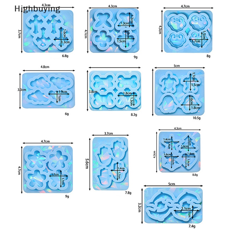 Hbid Mini Ear Studs Epoxy Cetakan Hewan Lucu Anting Liontin Perhiasan Dekoratif Silicone Molds DIY Jewellery Making Tools Glory