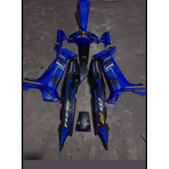 cover body motor fullset full set body fiz r biru hitam tanpa stiker