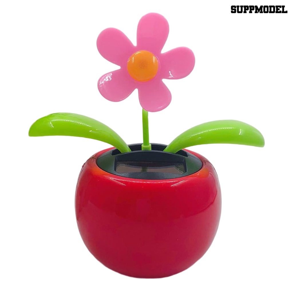 [SM Auto] Ornamen Mobil Lucu Tenaga Surya Kartun Vibrant Hias Dekorasi Hadiah Dashboard Mobil Menari Bunga Berayun Mainan Untuk Teman