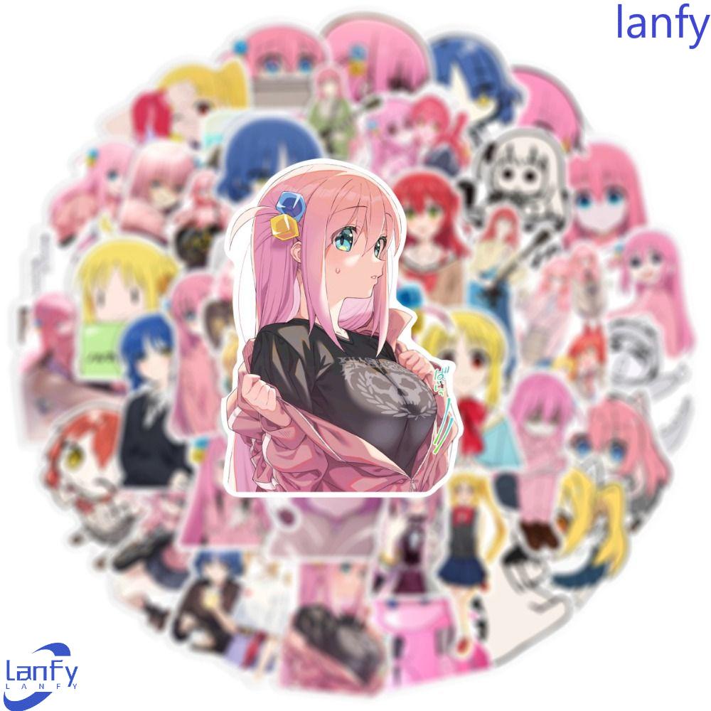 Lanfy Bocchi the Rock Stiker Graffiti Campur Scrapbook Koper Diary Stiker Skateboard Anime Graffiti Stiker