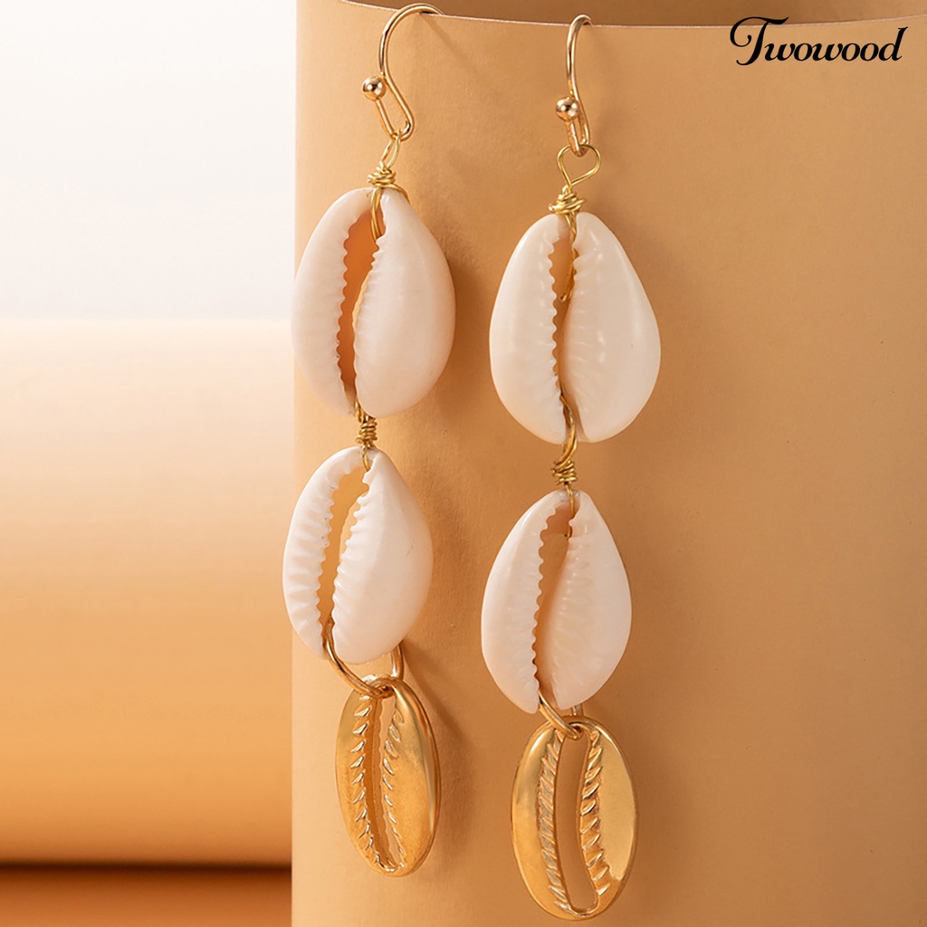 Twowood 1pasang Anting Kait Eye-catching Charming Alloy Stylish Women Menjuntai Earrings Perhiasan Hadiah Untuk Wanita