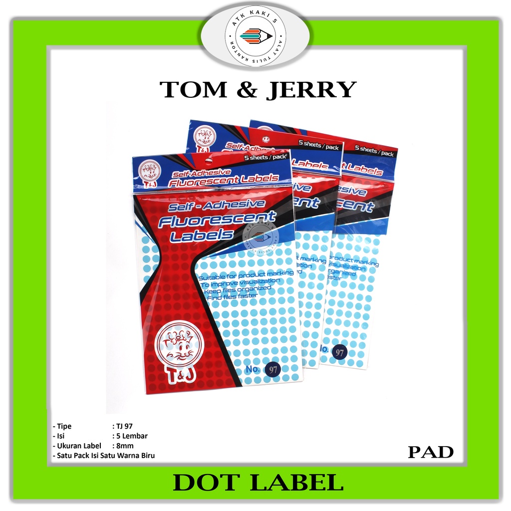 

TOM AND JERRY - Label 97 Warna Biru / Blue - Perpad