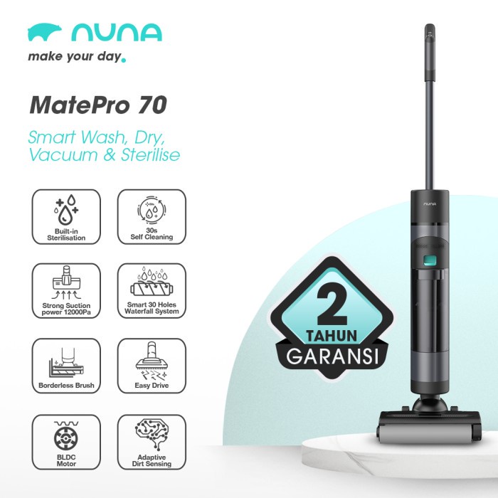 NUNA MATE PRO 70 CORDLESS WET DRY INTELLIGENT FLOOR WASHER