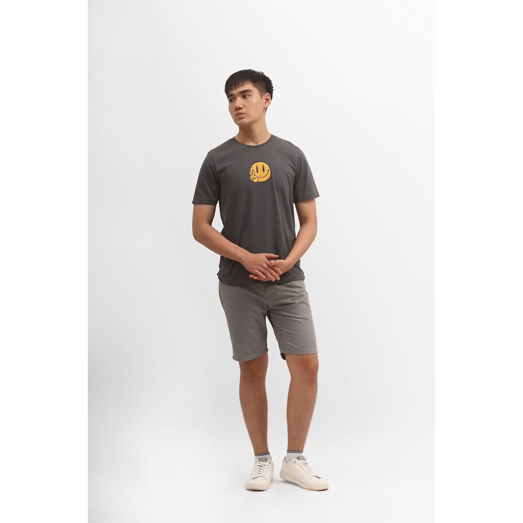 MANZONE Kaos Pria Lengan Pendek MZT-PEACE - GREY