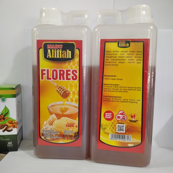 

Madu Murni Flores Madu Flores Aliffah 1000gr BPOM