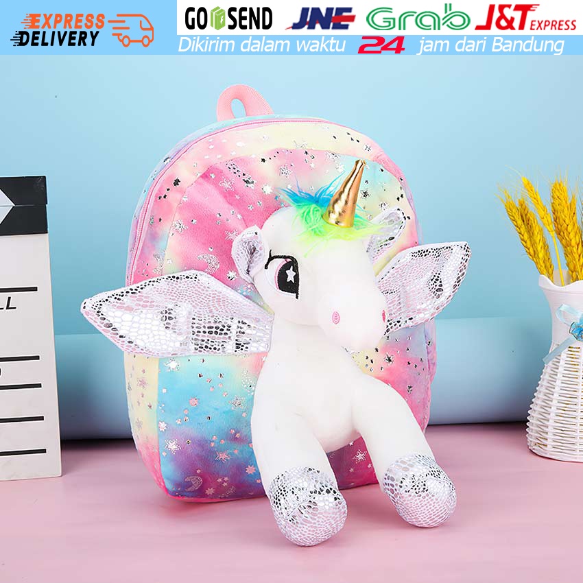 Tas Ransel Unicorn Boneka / Ransel Anak Perempuan / Karakter Unicorn / Hadiah Ransel Yang Lucu