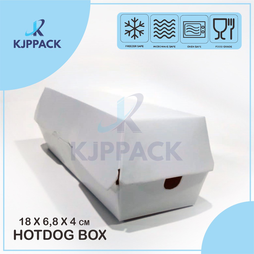 

Hotdog Box Paper Box Sosis Medium- Foodgrade Dus Pisang Kekinian Murah Kemasan Sate Box Bakso bakar Murah