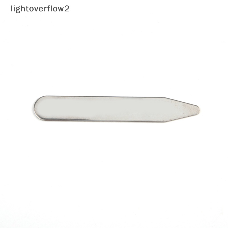 [lightoverflow2] 2pcs Bahan Stainless Steel Kerah Tetap Tulang Untuk Dress Kemeja Bisnis Pesta Perhiasan [ID]