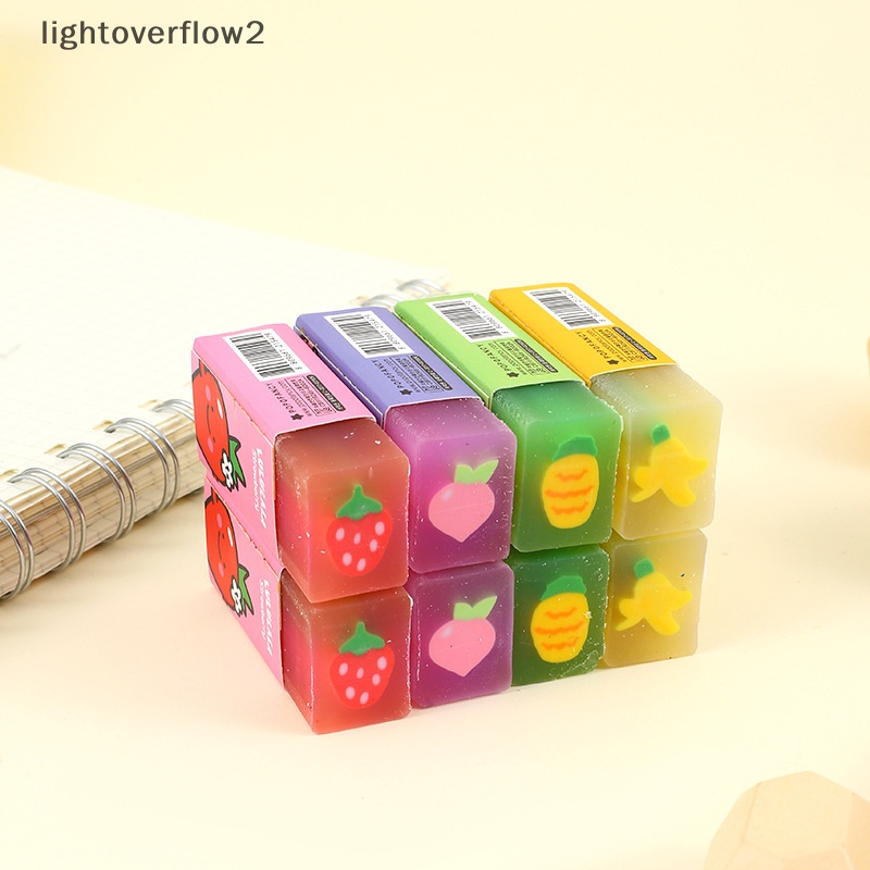 [lightoverflow2] Random Cute Fruit Eraser Wrig Drawing Less Crumb Rubber Pencil Eraser Hadiah Siswa Hadiah Promosi Alat Tulis Erasers [ID]