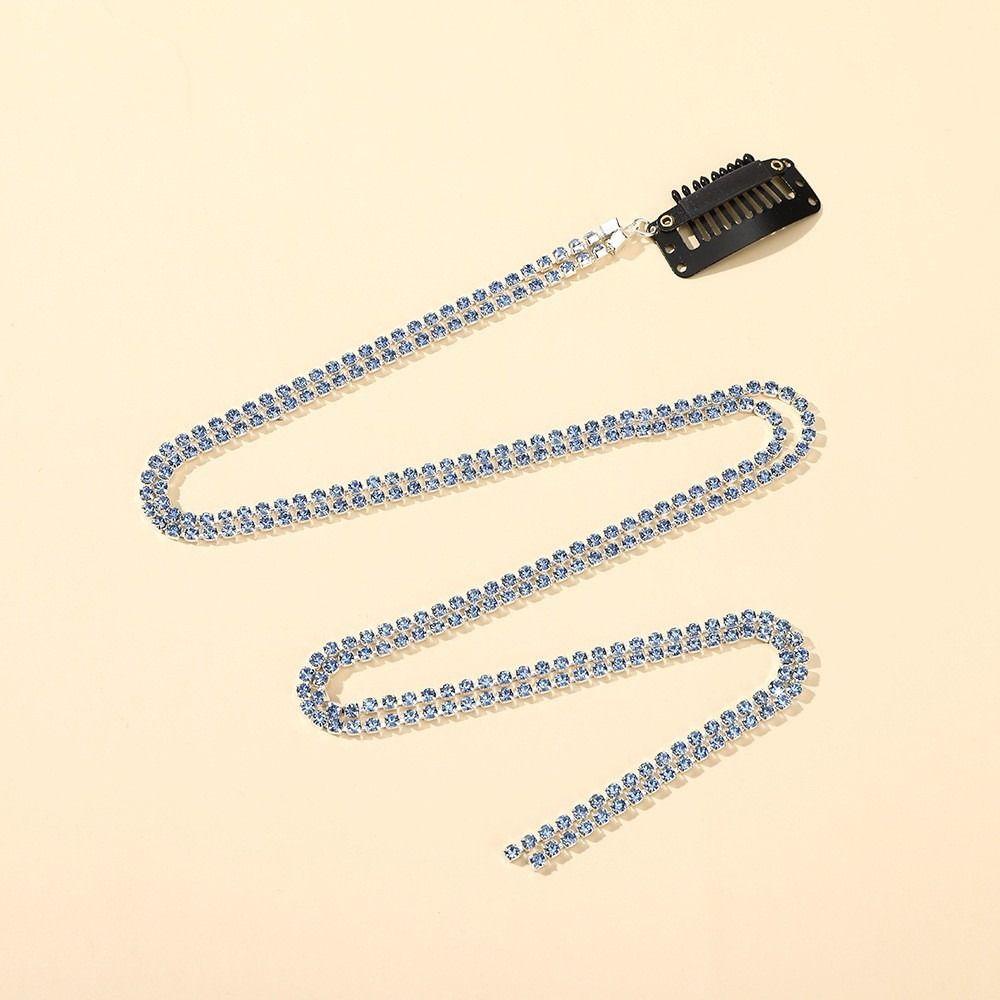 Agustina Rumbai Ekstensi Rambut Rantai Fasion Pesta Keren Wanita Sisir BB Klip Rambut Ekstensi Clip on Anak Afrika Hairband Dekorasi