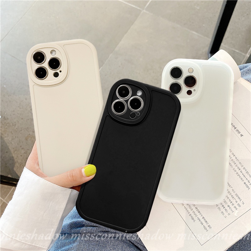 Casing Ponsel Warna Solid Simple Mewah Untuk Oppo A57 A95 A17 A72 A1K A12 A7 A5s A31 A17K Reno 7Z 8Z 7 8 5 6 4F 4Lite 5Z 6Z A93 A77 A77s A11K A92 A52 Shockproof Soft Anti Jatuh Sarung